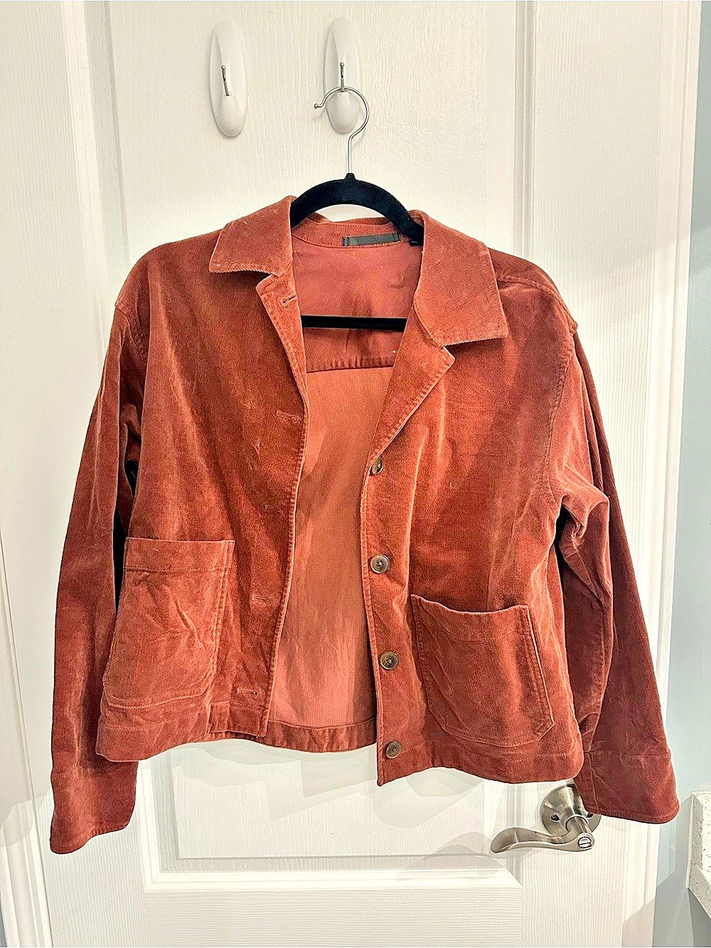 Brown Button-Front Jacket Like New